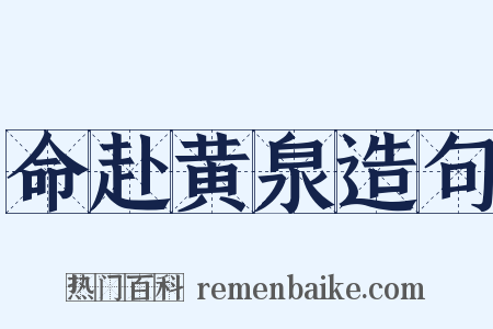 命赴黄泉造句是什么意思的图片